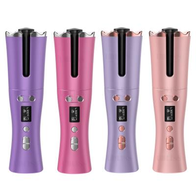 China USB Automatic Dry and Wet Electric Cordless Rotating Ceramic Portable Hair Curler for sale