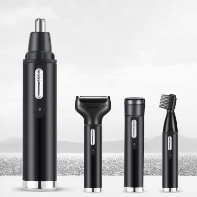 China Car Cheap Electric 4 in 1 Rechargeable Ear Eyebrow Shaver Nose Hair Trimmer for Men for sale