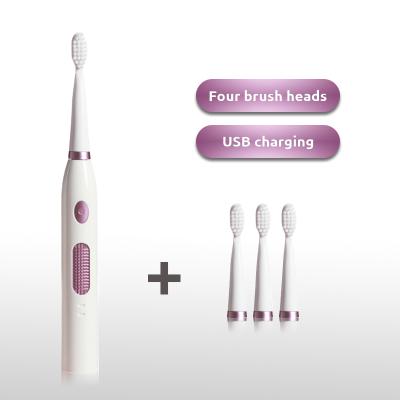 China New Battery Operated Intelligent Waterproof Rechargeable Low Noise Sonic Electric Toothbrush with Replaceable Heads for sale