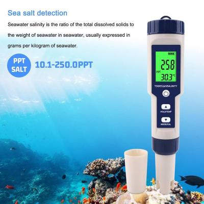 China Water Quality Meter, IP67 pH Salinity TDS EC Temperature Test Pen, EZ-9909 TP16 Water Quality Detector 0-9999 PPM Water Meter TP16 for sale