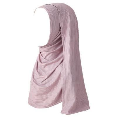 China Hot Selling Muslim Plain Ribbed Long Hijab Scarf Stretchy Head Shawl for sale