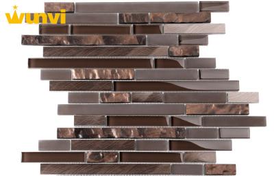 China Heat Resistance Glass And Metal Mosaic Tile For Sauna Bathing Pools for sale