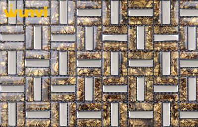 China low temperature resistant Bathroom Mosaic Tiles , Glass Mosaic Floor Tile for sale