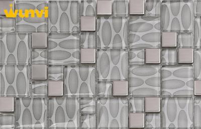 China Fading Resistant Electroplate Glass Bathroom Mosaic Tiles / Interior Decorative Tile for sale