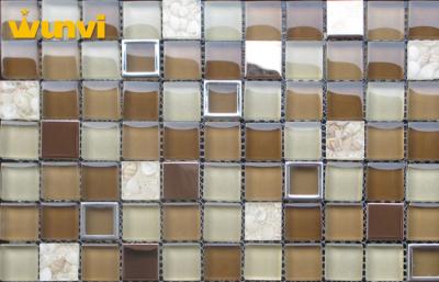 China Interior Wall Glossy Kitchen Mosaic Tiles 4mm / 6mm / 8mm Thickness Customized for sale