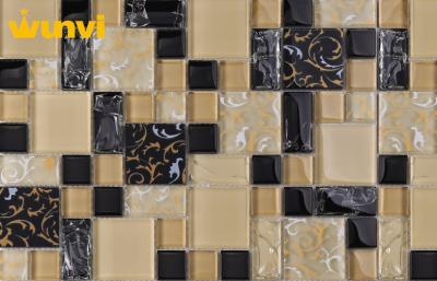 China Proffesional Silver Shinning Hotal Wall Backsplash Mosaic Art Glass Tile for sale