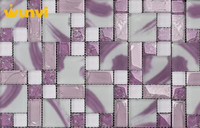 China Square Waterproof  Bathroom Mosaic Tiles , Pink Mosaic Bathroom Tiles for sale