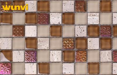 China Various Glass Ceramic Mosaic Tiles , Stone And Glass Mosaic Tile Mixes for sale