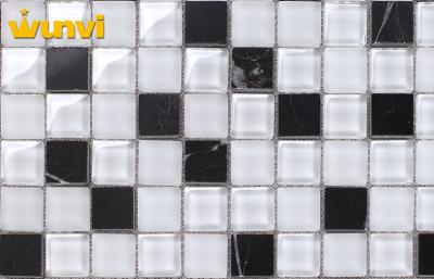 China Antifreeze Black And White Glass Ceramic Bathroom Wall Tiles For Deco for sale