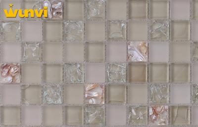 China Stain Resistant Glass Ceramic Mosaic Tiles For Kitchen 300 × 300mm Sheet Size for sale