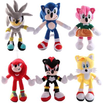 China Amazon Gift 20-25-45-60-80cm Sonic Plush Toy Super Soft Adults Kids Character Sonic Doll Kids Sonic Stuffed Plushie Pendant Hedgehog Cartoon for sale