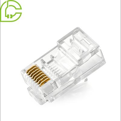 China Modular type unshielded ethernet rj45 cat6 connector 8p8c plug wire gold automotive plug network connector for sale