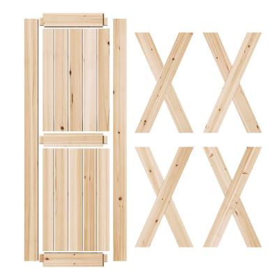 China Decoration North America hot selling frameless solid wood sliding door Interior wooden barn door for sale