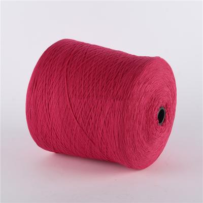 China 4.9NM/1 Polyester Cotton Blend Anti-Static Tape Thread High Luster High Speed ​​Fancy Tape Flat Thick Elastic Yarn On Cone For Knitted Sweater for sale