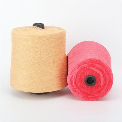 China Antistatic 18nm/1 50% Viscose 50% Nylon Blend Centipede Thread Fluffy Brushed Plush Skin Friendly Fancy Velvet Yarn For Knit Pullover Hoodie for sale