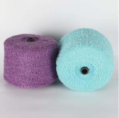 China Boucle Appearance 2.3nm/1 Alpaca Wool Mixed Boucle Yarn Big Tiny Loop Big Fancy Yarn For Hand-arm Machine Embroidery Crocheting Doll for sale