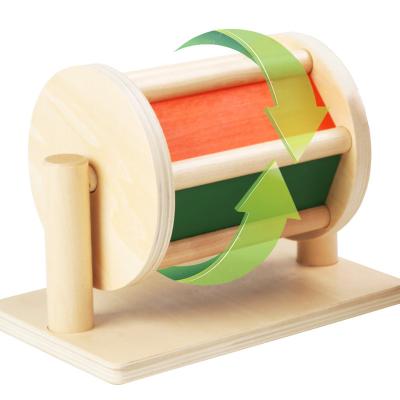 China No Children Montessori wooden toys Musical Rainbow Spinning drum color cognitive sensory training puzzle toy for baby kids toddler for sale