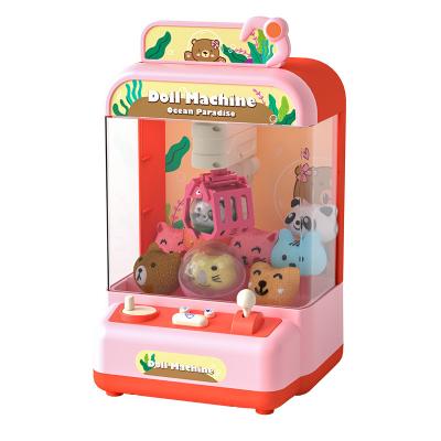 China Music lights Children claw machine small family parent-child interaction mini twisting machine music lighting girl gift toy for sale