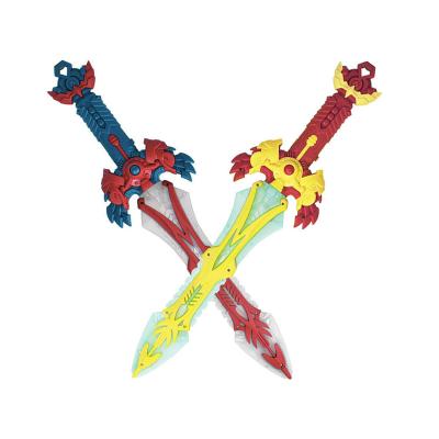 China Luminous 2022 new arrival rotary music light plastic sword toys children outdoor play gift toys baby toddler children kids games toys for sale