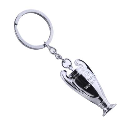 China Fashion 3d Metal Keychain European Cup Trophy World Champion Mini Gift Football Key Chain Custom Size for sale