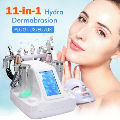 China Wrinkle Remover OEM 11 in 1 Bio-lifting Spa Diamond Microdermabrasion Salon Beauty Blackhead Remover Vacuum Hydra Facial Dermabrasion RF Machine for sale