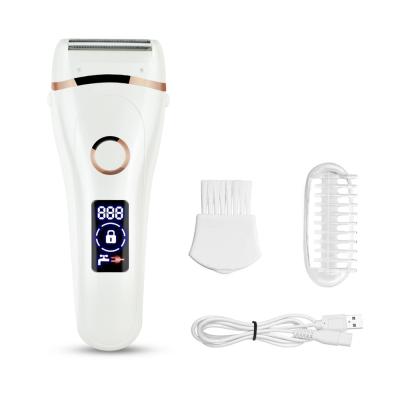 China Twin Blade USB Waterproof Lady Face Bikini Trimmers Ladies Epilator Professional Shaver Electric Hair Clippers for sale