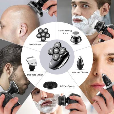 China Twin Blade 7 in 1 USB Cordless Hair Cutting Personal Electric Cloth Shaver Beard Nose Hair Trimmer and Clipper for Men for sale