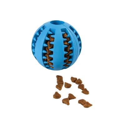 China Good Quality Non-Toxic Durable Toy Ball Tooth Cleaning Treat Resistant Ball Bite Interactive Dog Toy For Dogs Puppy for sale