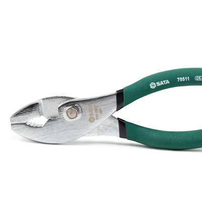 China Assembly SATA 6 inch slip joint pliers, utility pliers with wire cutter, serrated jaw forged from CR-V steel, for sale