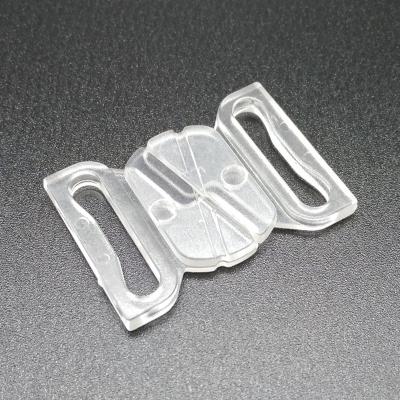 China 19mm Clear Color Plastic Inner Size Coupling Buckle, XZD307-19 Transparent Plastic Buckle of Clasp, Swimwear and Underwear for sale