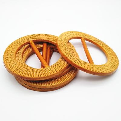 China Plastic Rattan Braided Buckle 50mm Inner Round Shape Imitation Nickel Free, Women Dress To Decorate Buckle for sale