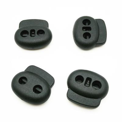 China JYK354 nickel free 20mm 2 hole plastic pig nose toggle plug with 3.5mm hole, plastic rope lock for sale