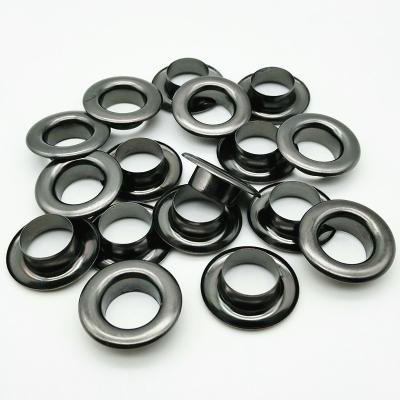 China 18mm outer nickel free, 10mm inner size brass grommet in gunmetal color, garment apparel grommet grommet for sale