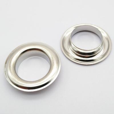 China Nickel free #30 28.5mm outer size, 17mm inner size brass grommet in silver color, metal grommets for sale