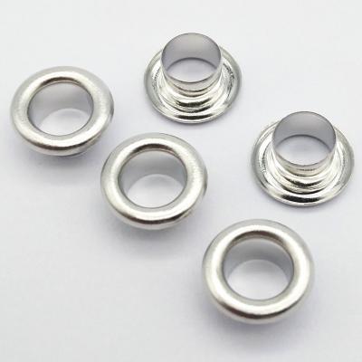 China #2B nickel free outer 9mm, inner 5mm metal eyelet in silver color brass eyelet for clothes for sale