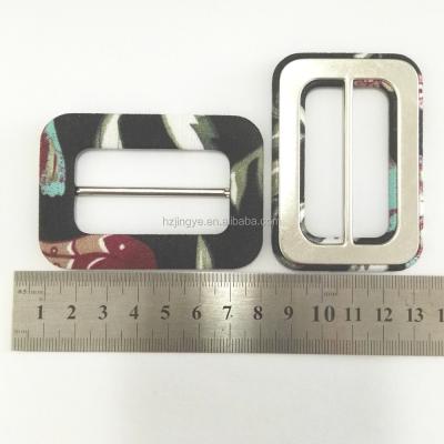 China Large Square Cloth Covered Buckle 50mm Inner Nickel Free, Self Cover Metal Buckle for sale