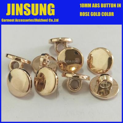 China 10mm durable ABS button in rose gold color, ABS leg button for sale