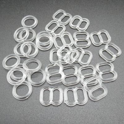 China Underwear 6mm inner waist ring and plastic slider in light color, bra adjuster in light color for sale