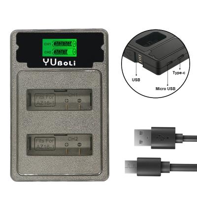 China Portable Dual Camera YUBOLi AZ16-1 AZ161 USB LCD Charger az16-1 Camera Battery Charging For Xiaomi YI 4K Sports Action Camera Battery for sale