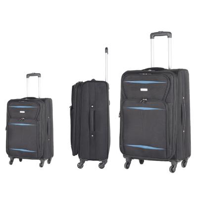 China Polyester Suitable Private Luxury Luggage Set Hot Selling Prices Set Decorative Zipper Luggage for sale