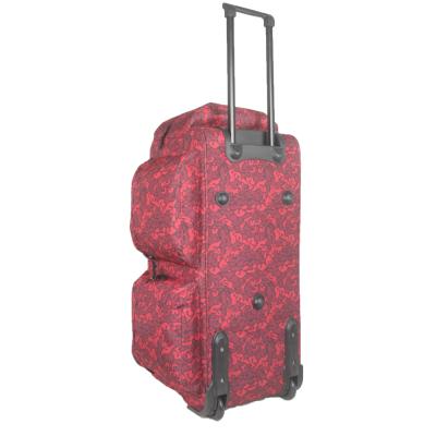 China Fashion 600D Polyester Trolley Bag Travel Printed Duffle Wheel Bags Custom Trolley Bag for sale