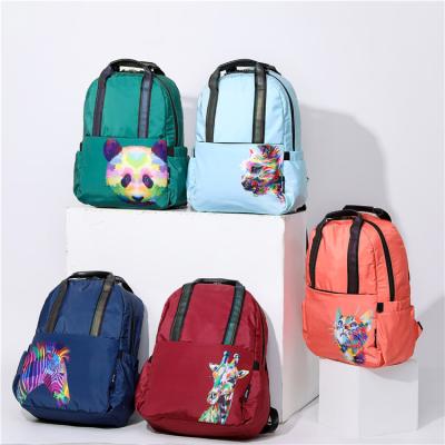 China Designers Waterproof University Sports Fashion Waterproof Colorful Printing College Bag Travel Backpack Floral Floral School Bags For Teenagers for sale