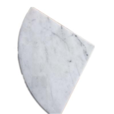 China Wall Mounted Type White Marble Bianco Carrara Bathroom Wall Corner Shelf for sale