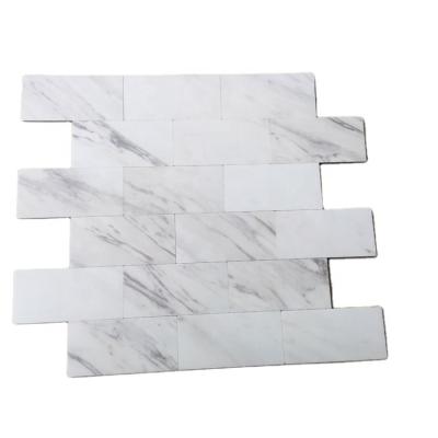 China Parquet 4mm Kitchen Wall Flooring Backsplash Peel And Stick Wall Decoration PVC Self Adhesive Mosaic Tiles For Wall for sale