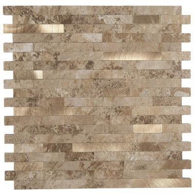 China Parquet New Arrival Peel And Stick Backsplash Faux Stone Mosaic Slabs for sale