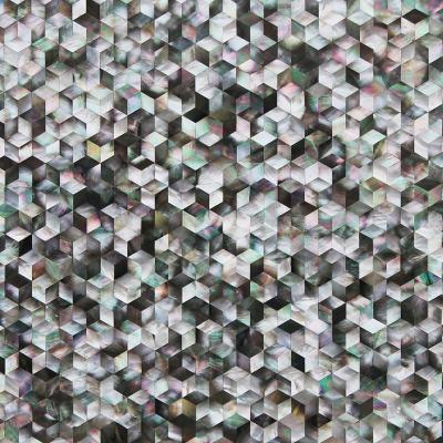 China Parquet Rhombus Shell Panel Pearl Mosaic for sale