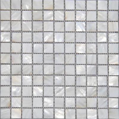 China Parquet Nature Nature Shell Tile White Interlocking Fresh Water Pearl Mosaic Slab 2mm Thick for sale