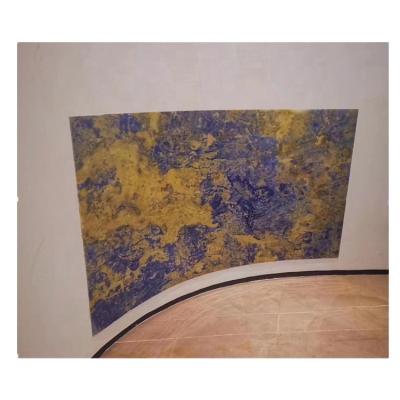 China Modern Luxury Bolivia Blue Marble Super Thin Flexible Stone Veneer 1mm for sale