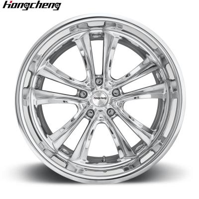 China For retrofit/upgrade 18 20 22 24 26 28 inch 2 piece deep concave Chrome wheel rims 5x114.3 5x130 5x120 for Ram truck Jeep C10 cherokee defender for sale