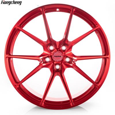 China For retrofit/upgrade Custom Factory Alloy Forged Car Wheels 18 -22 Inch High Quality Red Style Rims 50mm Compatible 5 Hole 114.3 112 120 108 for sale